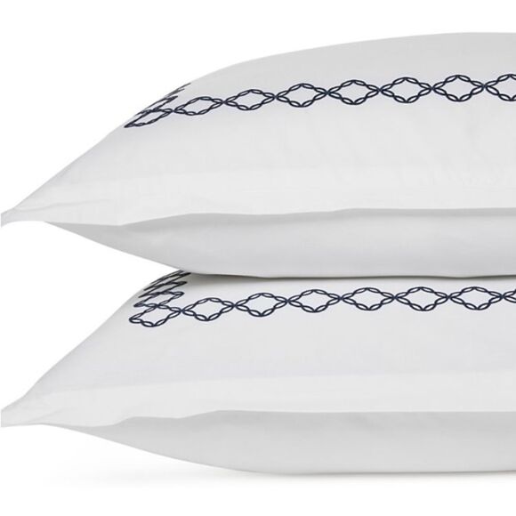 Sky
Embroidered Percale Duvet Cover Set,
- 100% Exclusive. Color: White/Navy - Picture 3 of 5